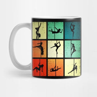 Vintage Pole Dance Silhouettes Gift Mug